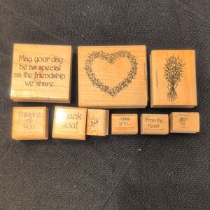 Stampin' Up! roses and sentiments set, 9pcs